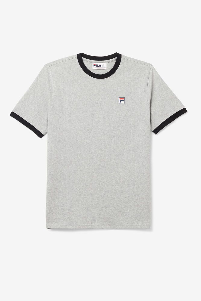 Fila T-Shirt Mens Grey Marconi Ringer - Ireland 61598-HFIB